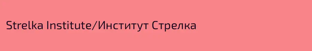 Strelka Institute/Институт Стрелка